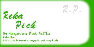 reka pick business card